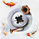 Original art for sale at UGallery.com | Koi Island by Dwight Smith | $475 | watercolor painting | 12' h x 12' w | thumbnail 1
