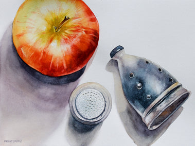 watercolor painting by Dwight Smith titled Mending