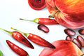 Original art for sale at UGallery.com | Red to Green by Dwight Smith | $500 | watercolor painting | 9' h x 18' w | thumbnail 4