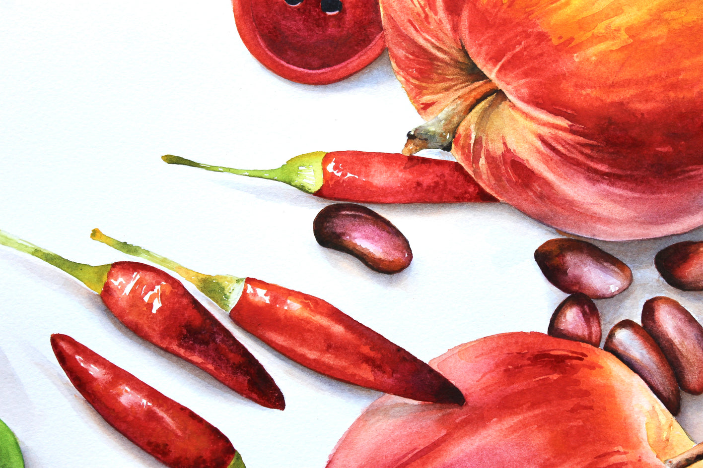 Red to Green by Dwight Smith |  Closeup View of Artwork 