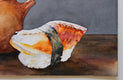 Original art for sale at UGallery.com | Tea with Sushi by Dwight Smith | $500 | watercolor painting | 9' h x 18' w | thumbnail 2