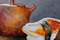 Original art for sale at UGallery.com | Tea with Sushi by Dwight Smith | $500 | watercolor painting | 9' h x 18' w | thumbnail 4