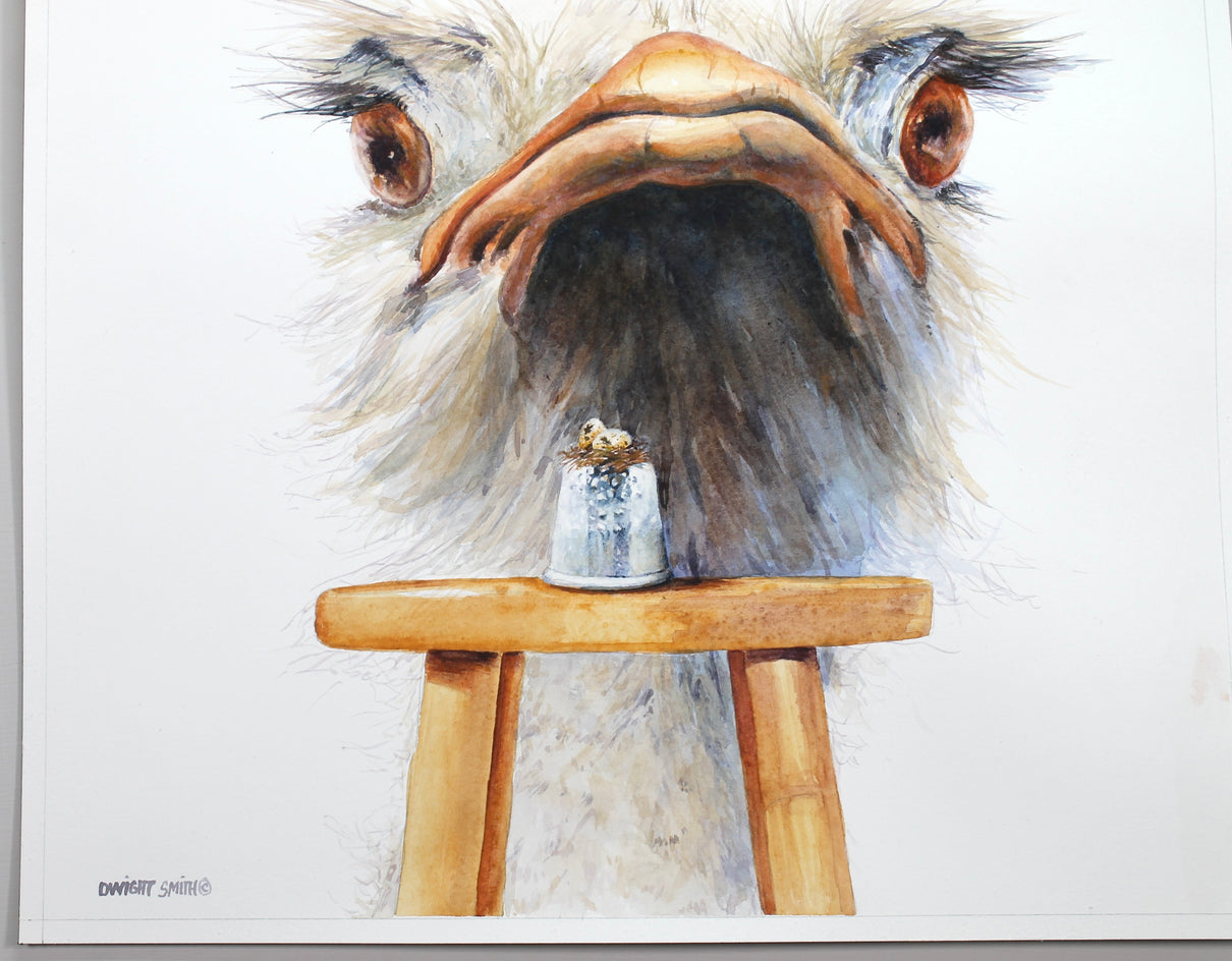 Guardian of the Quail Eggs by Dwight Smith |  Side View of Artwork 