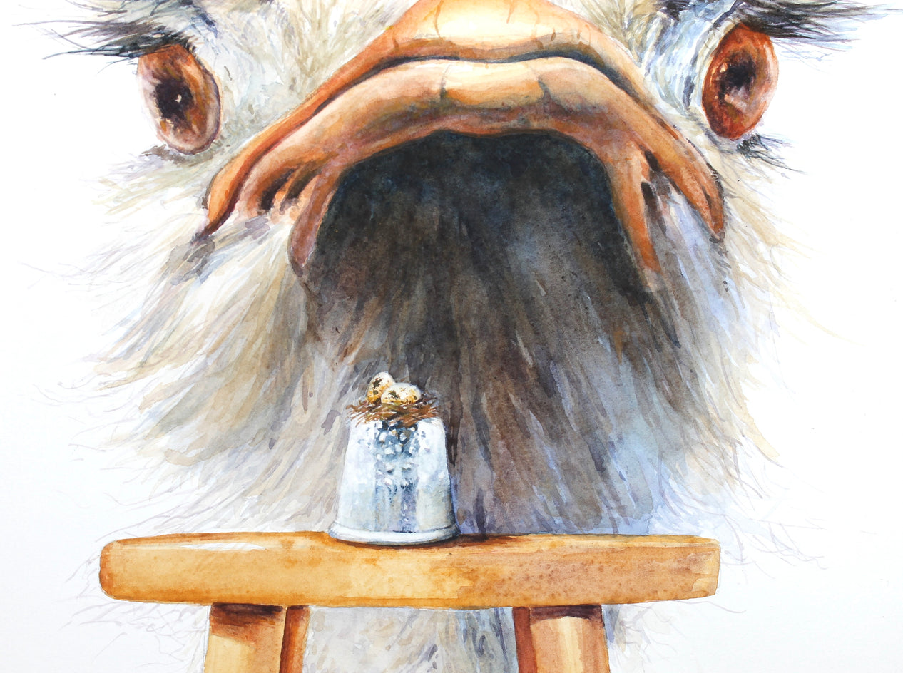 Guardian of the Quail Eggs by Dwight Smith |  Closeup View of Artwork 