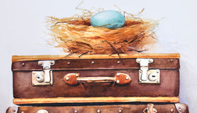 Original art for sale at UGallery.com | Finally Heading Home by Dwight Smith | $475 | watercolor painting | 13.5' h x 11' w | thumbnail 4