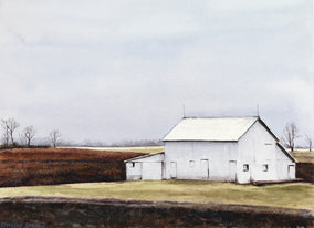 Original art for sale at UGallery.com | Plowed Fields by Dwight Smith | $425 | watercolor painting | 9' h x 12' w