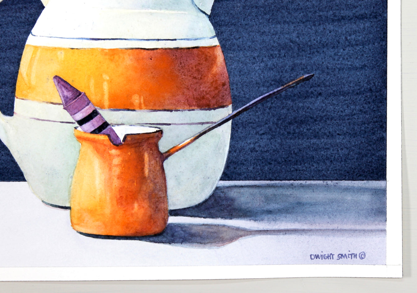 Purple Crayon by Dwight Smith |  Side View of Artwork 