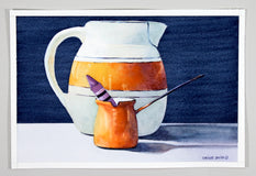 Original art for sale at UGallery.com | Purple Crayon by Dwight Smith | $375 | watercolor painting | 6' h x 9' w | thumbnail 3