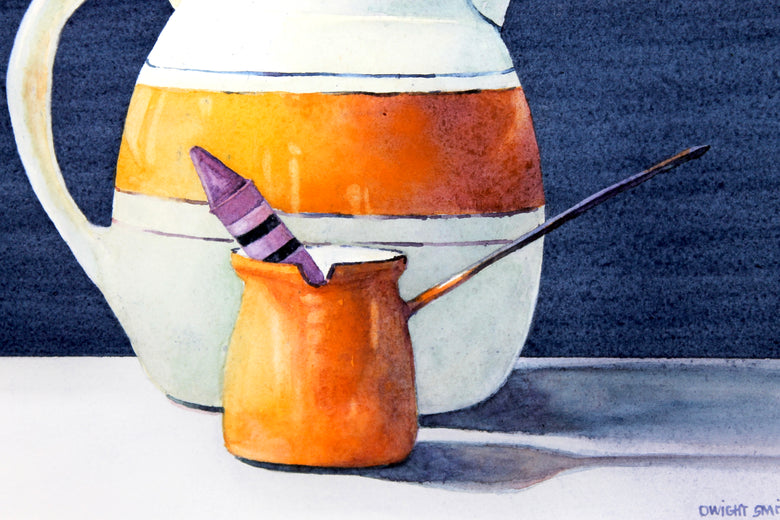 Purple Crayon by Dwight Smith |   Closeup View of Artwork 