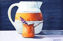 Original art for sale at UGallery.com | Purple Crayon by Dwight Smith | $375 | watercolor painting | 6' h x 9' w | thumbnail 1
