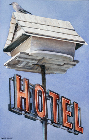 Original art for sale at UGallery.com | Seasonal Rates by Dwight Smith | $475 | watercolor painting | 12.25' h x 8' w