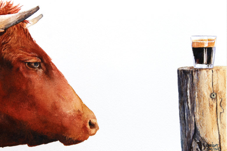 The Original Redbull by Dwight Smith |   Closeup View of Artwork 