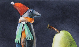 Original art for sale at UGallery.com | You Look Familiar by Dwight Smith | $375 | watercolor painting | 6' h x 9' w | thumbnail 4