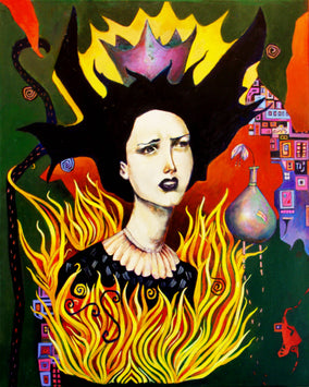Original art for sale at UGallery.com | A Woman Inflamed by Edward McHugh | $2,175 | acrylic painting | 30' h x 24' w