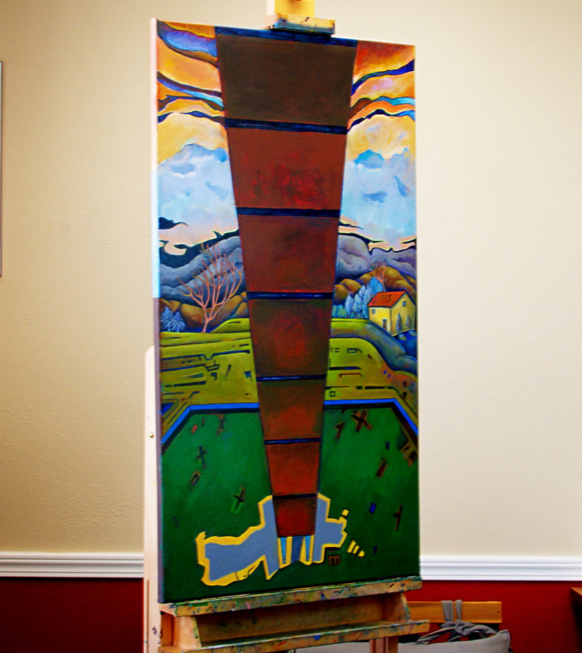 Concrete Slide by Edward McHugh |  Side View of Artwork 