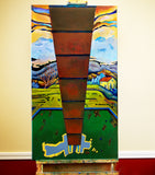Original art for sale at UGallery.com | Concrete Slide by Edward McHugh | $2,000 | acrylic painting | 36' h x 20' w | thumbnail 3