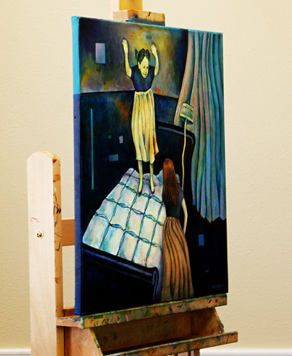Levitating by Edward McHugh |  Side View of Artwork 