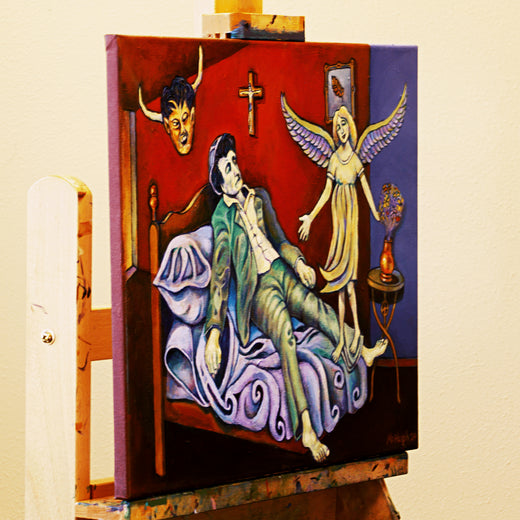 The Crossing Guard by Edward McHugh |  Side View of Artwork 