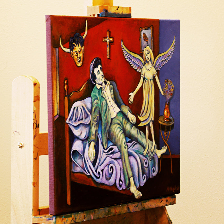 The Crossing Guard by Edward McHugh |  Side View of Artwork 