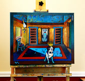 Original art for sale at UGallery.com | The Good Dog by Edward McHugh | $1,300 | acrylic painting | 16' h x 20' w | thumbnail 3