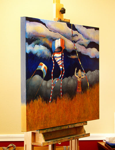 The Kite Festival by Edward McHugh |  Side View of Artwork 