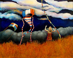Original art for sale at UGallery.com | The Kite Festival by Edward McHugh | $1,975 | acrylic painting | 24' h x 30' w