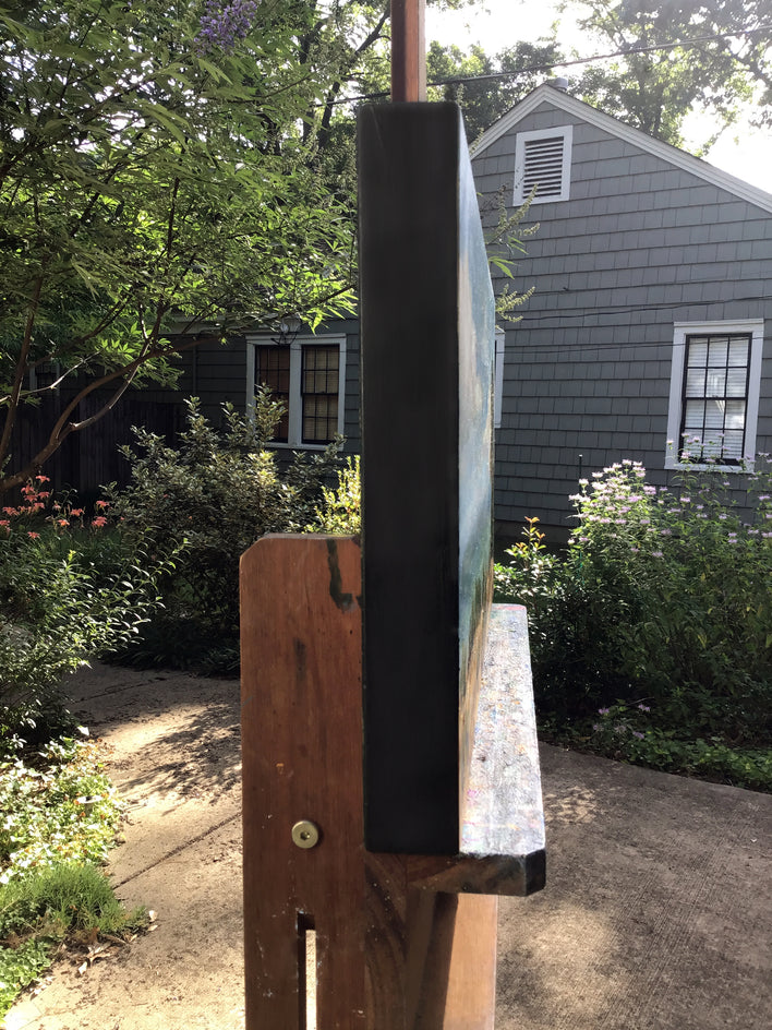 A Tree on the Bluff by Elizabeth Garat |  Side View of Artwork 