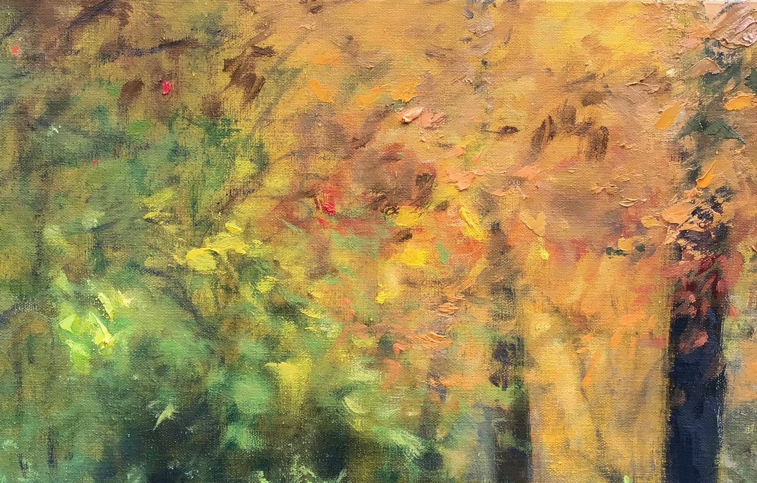 Autumn Light by Elizabeth Garat |  Closeup View of Artwork 