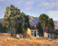 Original art for sale at UGallery.com | Farmhouse, Santa Ana Road by Elizabeth Garat | $975 | oil painting | 16' h x 20' w | thumbnail 1