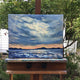 Original art for sale at UGallery.com | Mandalay Beach, Dusk by Elizabeth Garat | $925 | oil painting | 16' h x 20' w | thumbnail 3