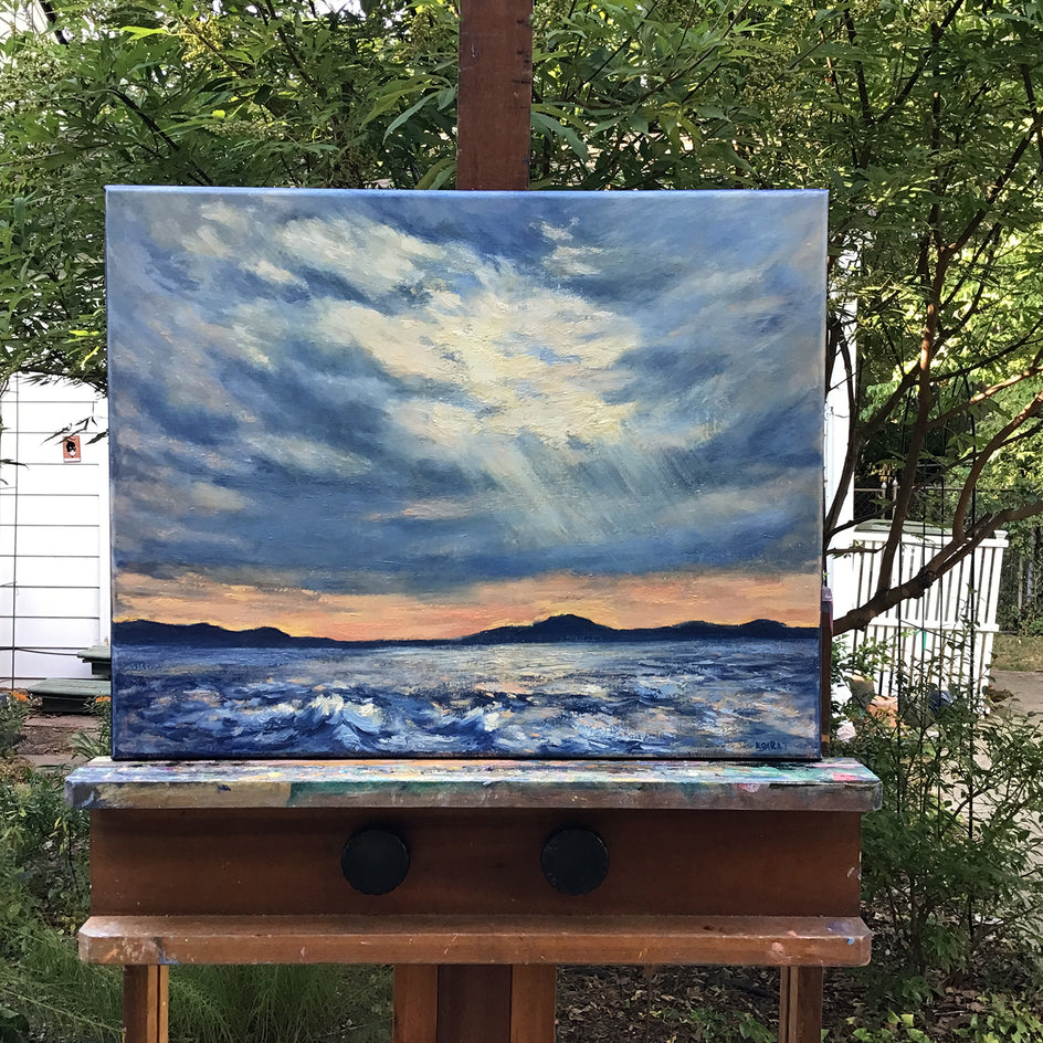 Mandalay Beach, Dusk by Elizabeth Garat |  Context View of Artwork 