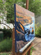 Original art for sale at UGallery.com | Ocean Cliffs, Warm Light by Elizabeth Garat | $1,350 | oil painting | 18' h x 24' w | thumbnail 2
