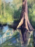 Original art for sale at UGallery.com | River Cypress, Spring Light by Elizabeth Garat | $1,350 | oil painting | 24' h x 18' w | thumbnail 4