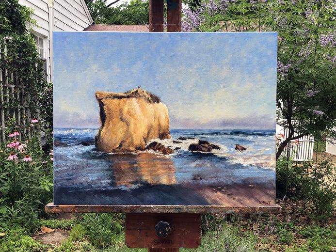 Rock at El Matador Beach; Malibu by Elizabeth Garat |  Context View of Artwork 