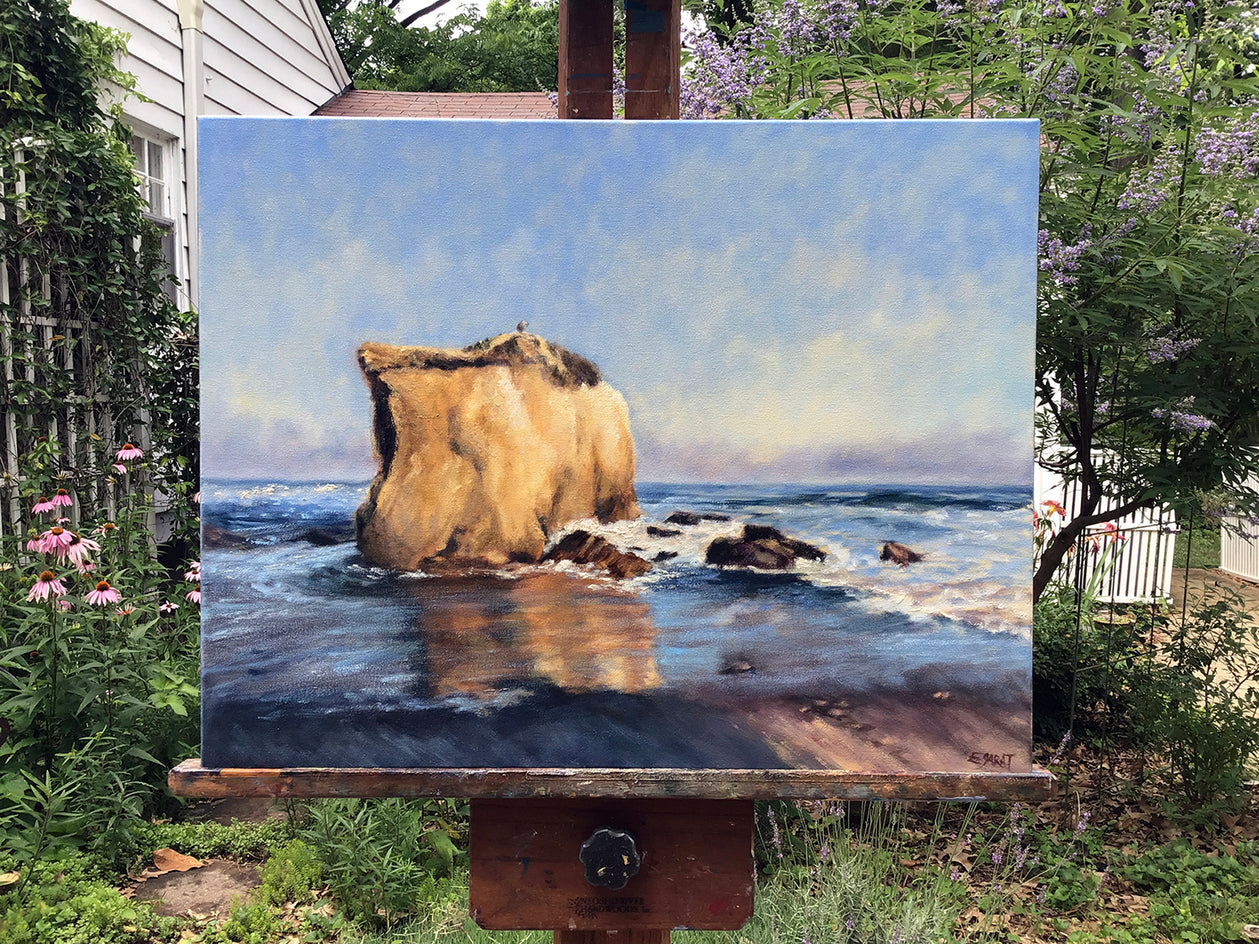 Rock at El Matador Beach; Malibu by Elizabeth Garat |  Context View of Artwork 