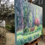 Original art for sale at UGallery.com | Spring Unfurling by Elizabeth Garat | $2,875 | oil painting | 30' h x 40' w | thumbnail 2