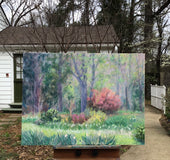 Original art for sale at UGallery.com | Spring Unfurling by Elizabeth Garat | $2,875 | oil painting | 30' h x 40' w | thumbnail 3