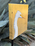 Original art for sale at UGallery.com | Golden Egret #1 by Emil Morhardt | $475 | acrylic painting | 12' h x 12' w | thumbnail 2