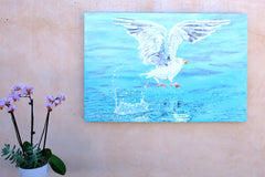 Original art for sale at UGallery.com | Off With a Splash III by Emil Morhardt | $1,925 | acrylic painting | 24' h x 36' w | thumbnail 3