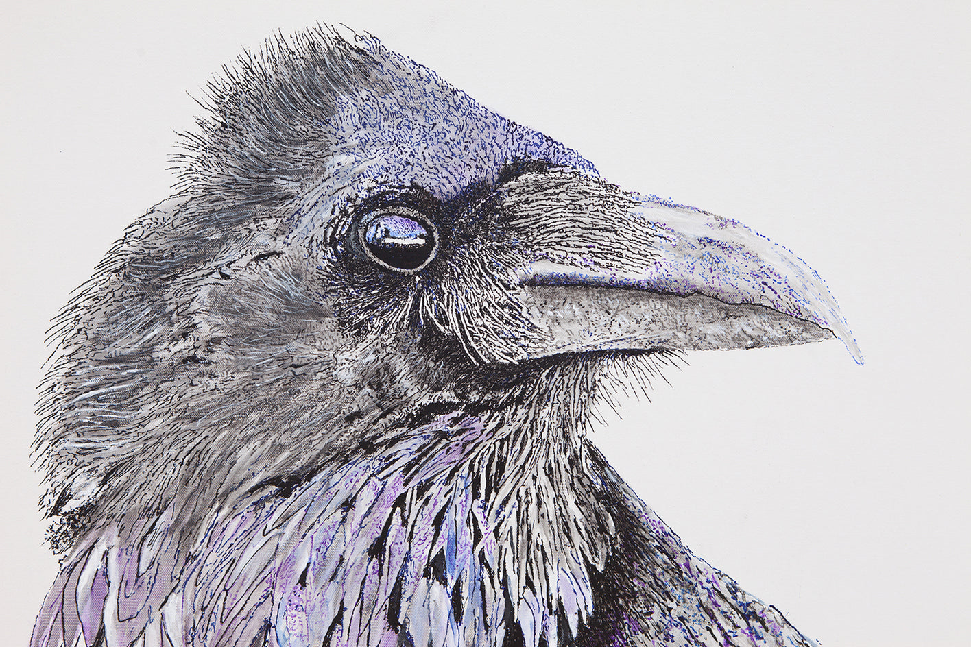 Raven Skeptic by Emil Morhardt |  Closeup View of Artwork 
