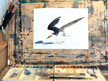 Original art for sale at UGallery.com | Hard Landing by Emil Morhardt | $325 | watercolor painting | 12' h x 16' w | thumbnail 3
