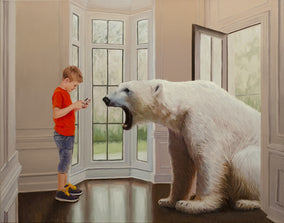 Original art for sale at UGallery.com | Digital World by Eric Vanasse | $2,025 | oil painting | 22' h x 28' w