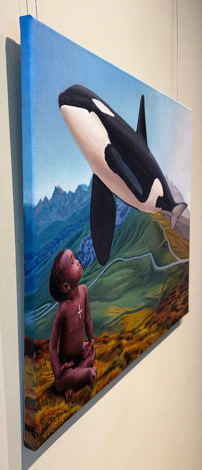 Dreaming of the Ocean by Eric Vanasse |  Side View of Artwork 