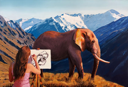 oil painting by Eric Vanasse titled Keeping Records