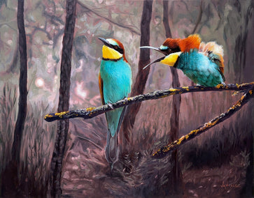 oil painting by Eric Vanasse titled Not Listening, as Always!