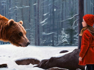 Winter Encounter by Eric Vanasse |   Closeup View of Artwork 