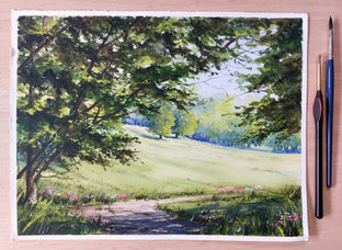 A Green Field. by Erika Fabókné Kocsi |  Context View of Artwork 