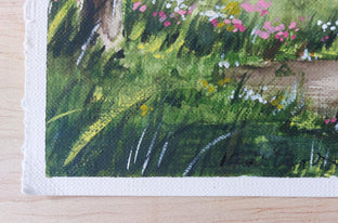 A Green Field. by Erika Fabókné Kocsi |   Closeup View of Artwork 