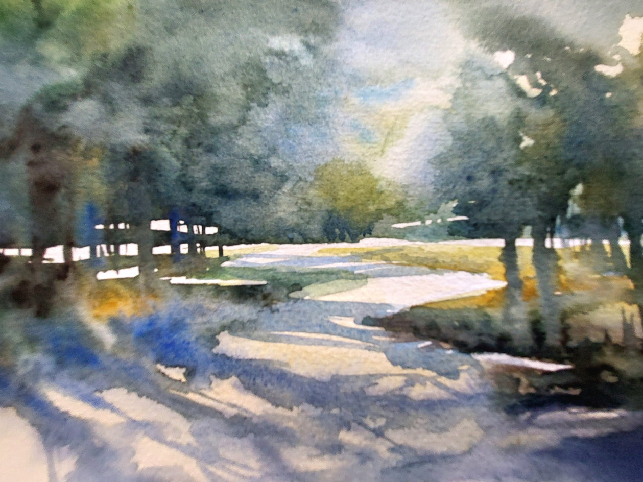 Above the Road. by Erika Kocsi |  Closeup View of Artwork 