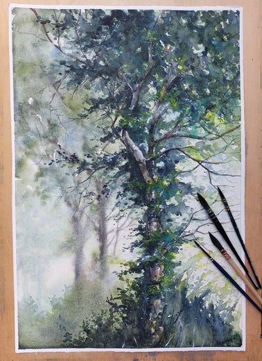 Among the Foliage. by Erika Kocsi |  Side View of Artwork 